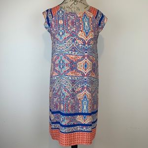 Everly Anthropologie Shift Paisley Dress Sz L